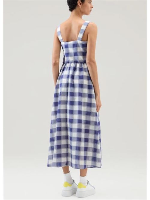 Long dress in checked pure cotton voile WOOLRICH | CFWWDR0155FRUT3776.3982